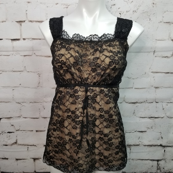 Venezia Tops - Venezia Lace Lined Stretch Dressy Tank Top Blouse